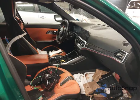 2021 BMW M3 Competition from USA, damaged, VIN WBS33AY0XMFK82755